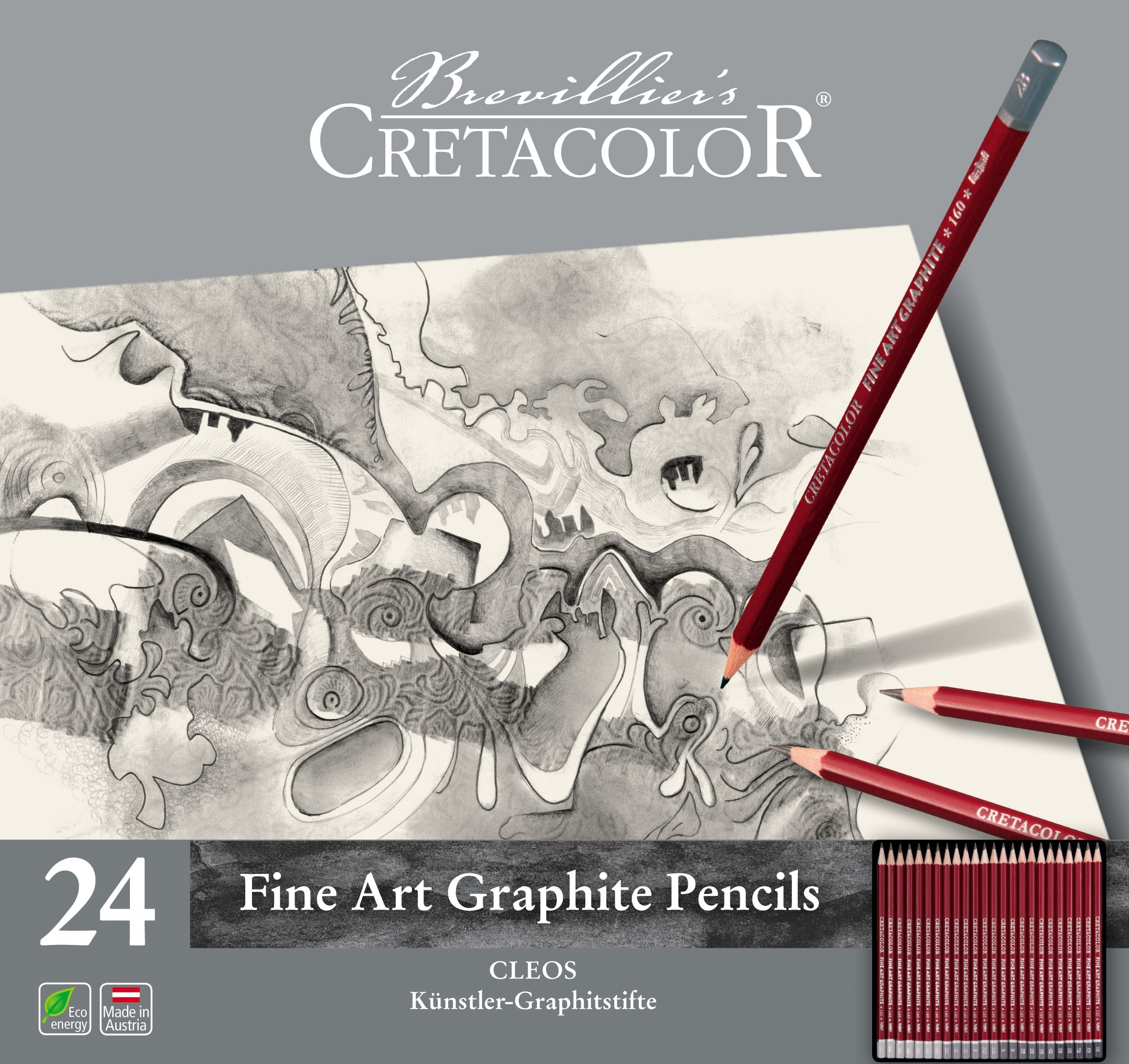 Cretacolor Graphite Pencils Set 24 pcs.