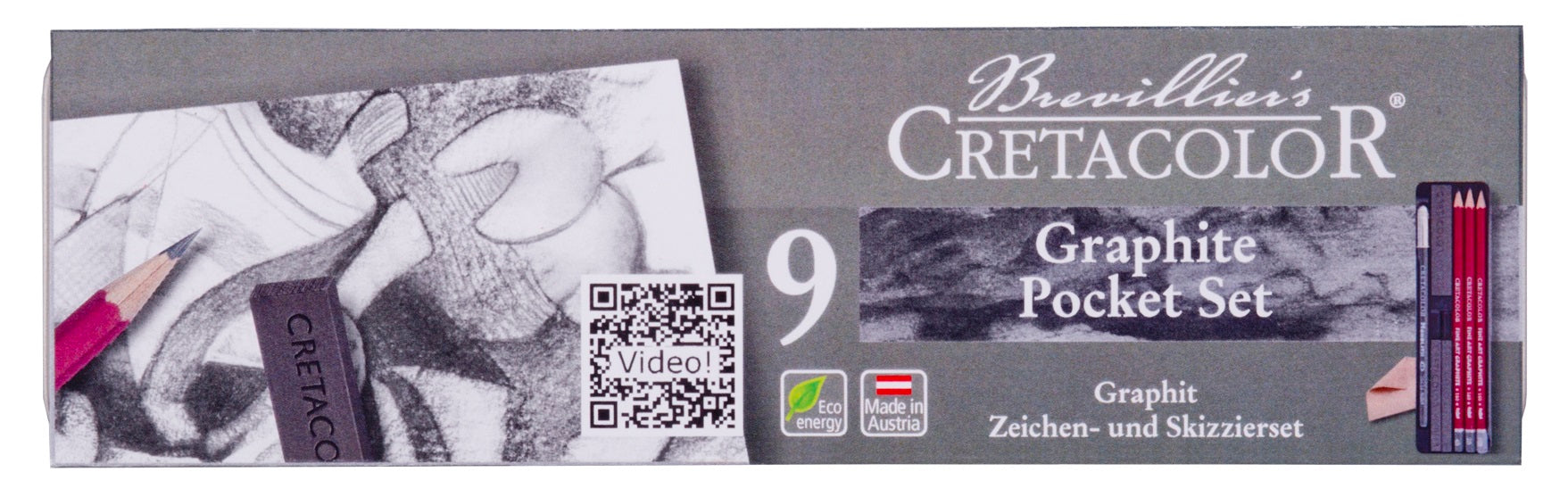 Cretacolor Graphite Pocket Set 9 pcs.