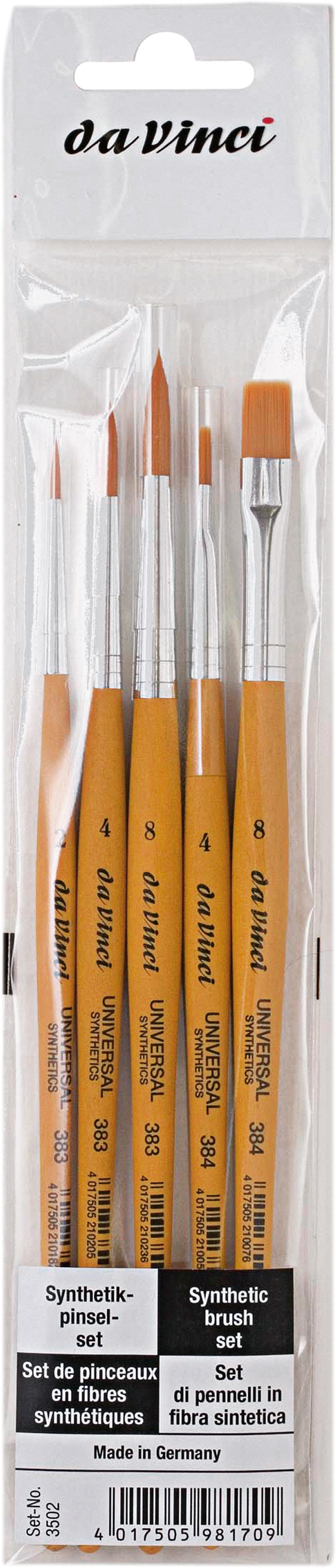Synthetic Brush Set of 5