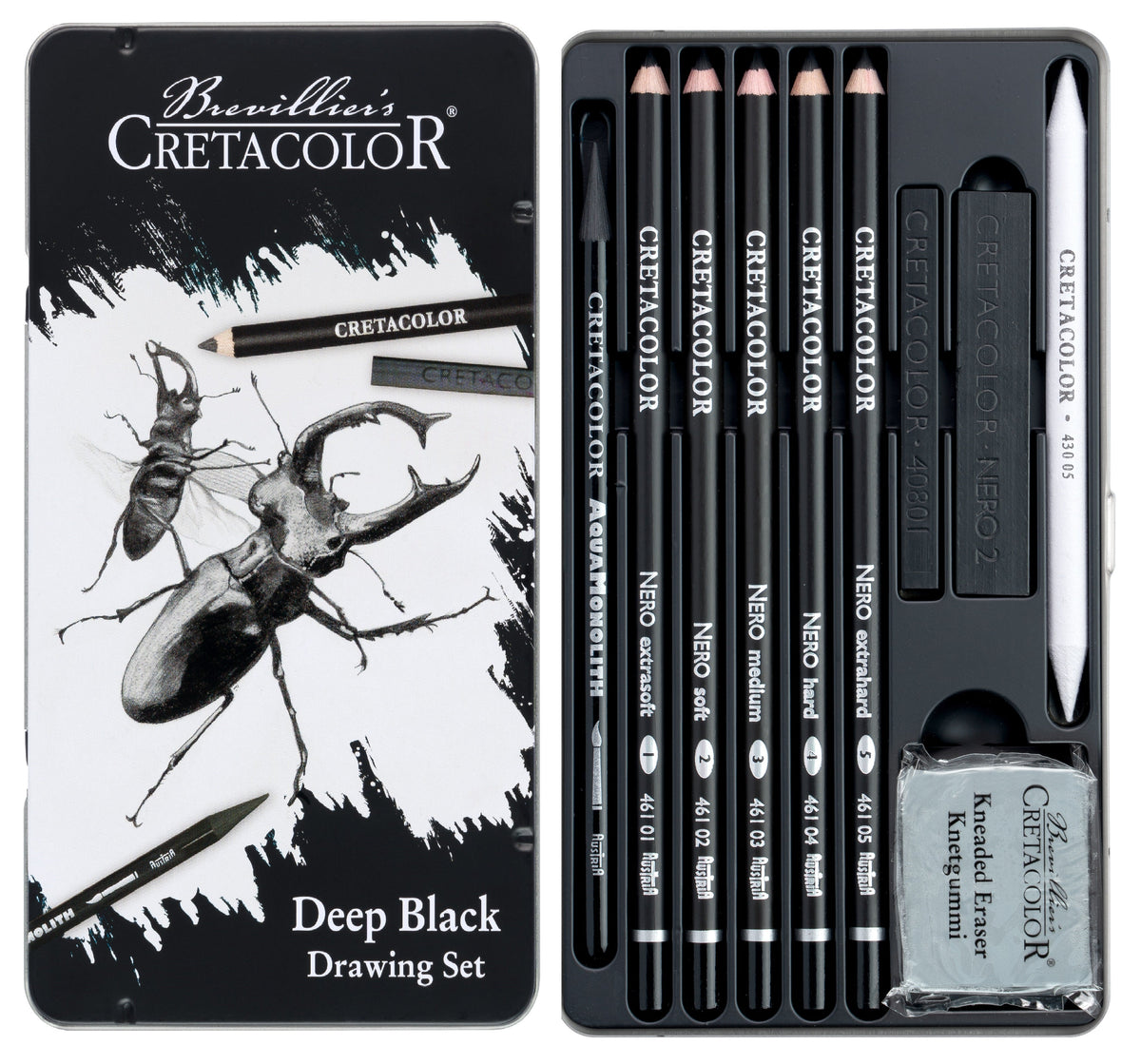 Cretacolor Deep Black Drawing Set of 10