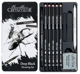 Cretacolor Deep Black Drawing Set of 10