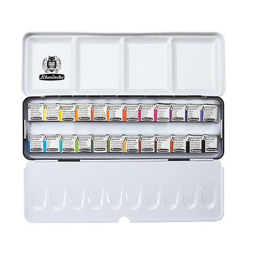 AKADEMIE Aquarell 24 half pan set