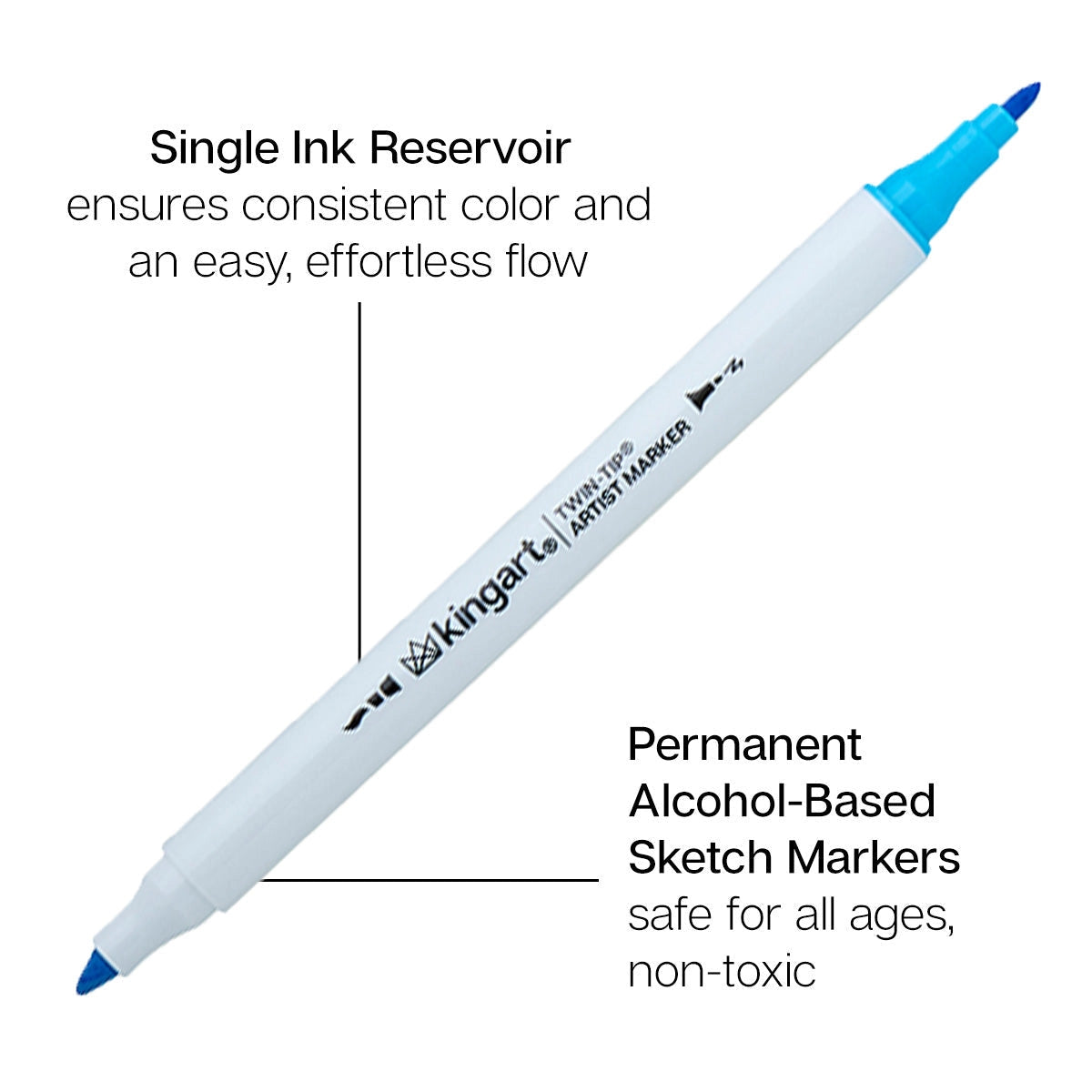 Twin-Tip™ Chisel & Fine Alcohol Markers - 60 Colours