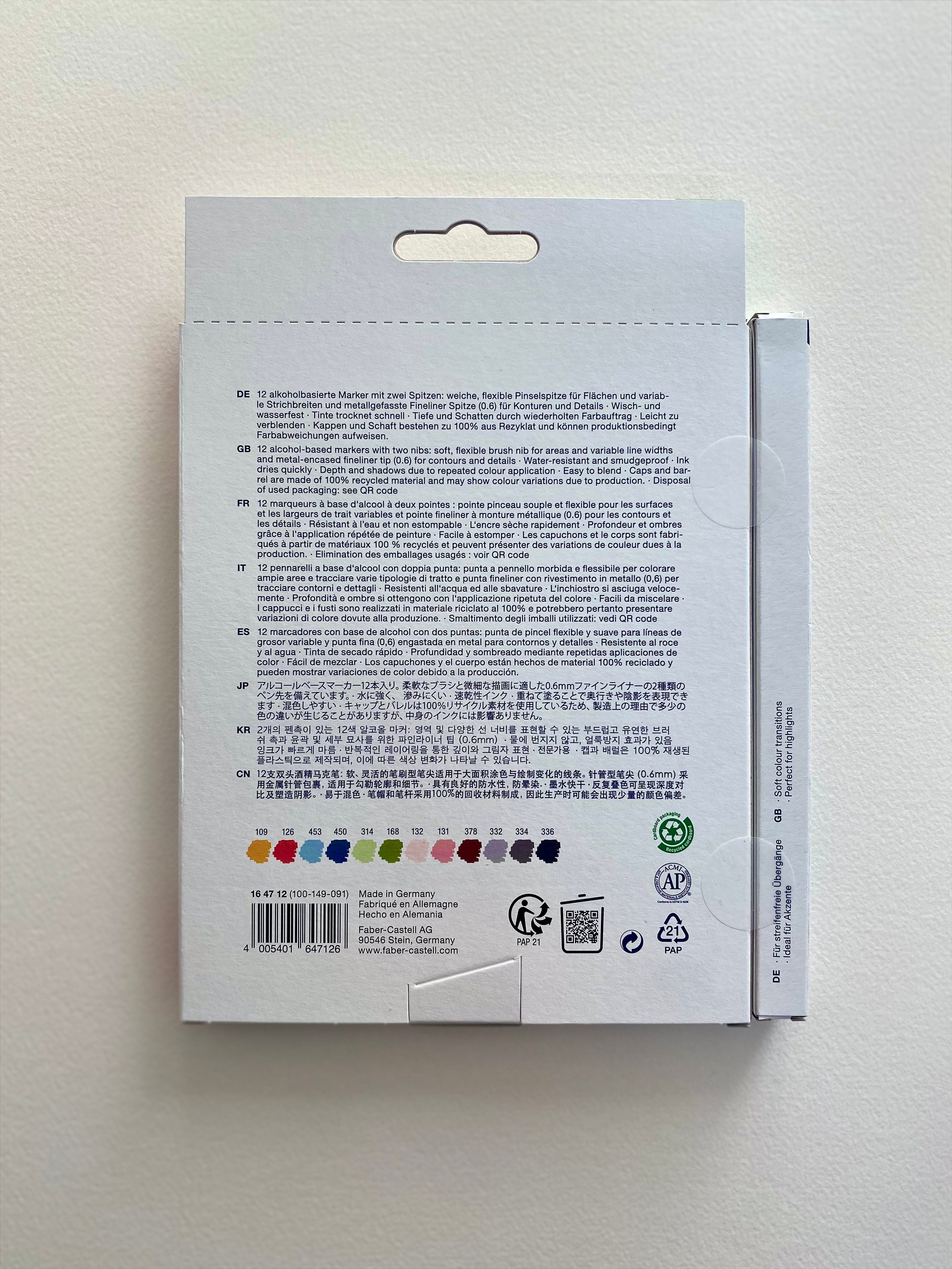 Faber-Castell Goldfaber Dual Sketch Markers Wallet x 12 + FREE Colorless Blender