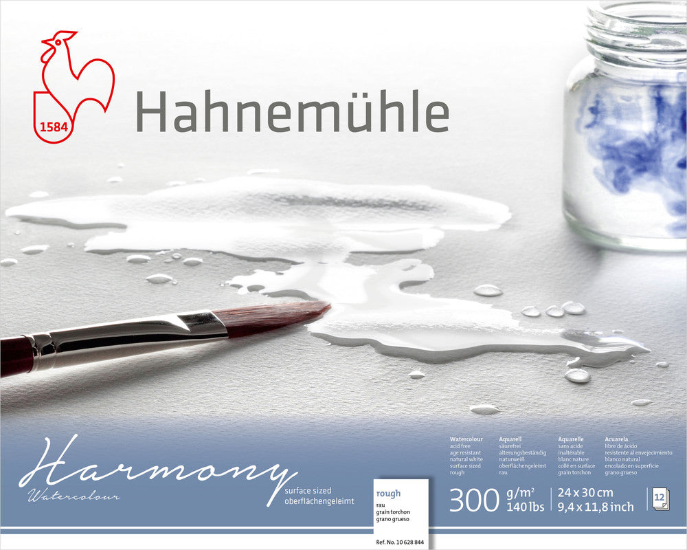 Hahnemühle Harmony Watercolour Paper, 300 gsm, Rough, 24 × 30 cm