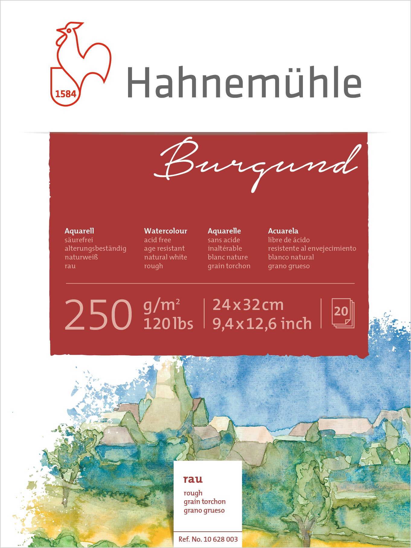Hahnemühle 'Burgund' Watercolour Block