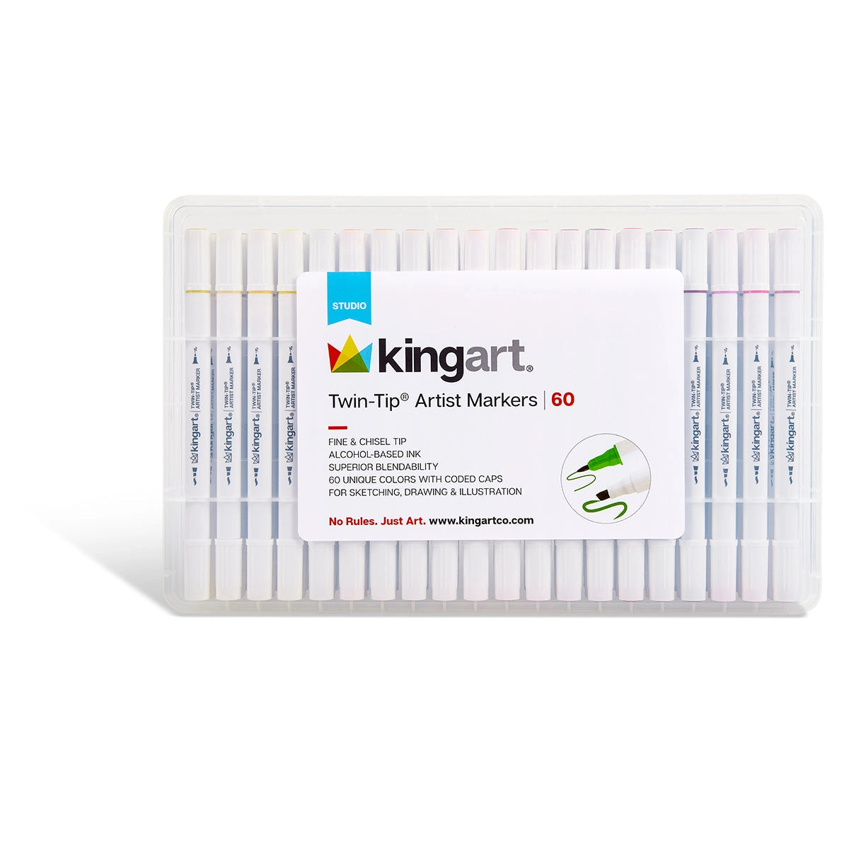 Twin-Tip™ Chisel & Fine Alcohol Markers - 60 Colours